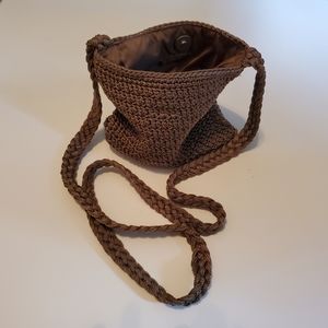 Boho goldish brown crossbody purse